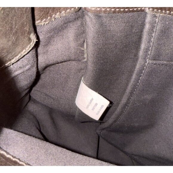 J. Crew 100% Leather Brown Satchel Messenger Bag Laptop Travel Business Large - Picture 11 of 11